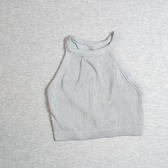 Aerie Seamless High Neck Bra Top Gray Color Size XXL - Picture 3 of 7